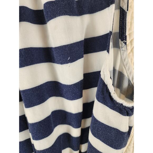 Elle Women's Sundress 90s Striped with Belt Size Small - Picture 3 of 8